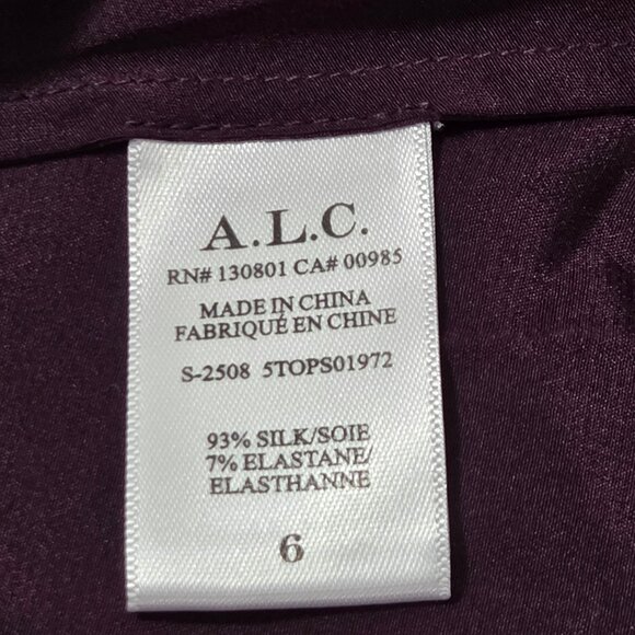 NWT A.L.C. Women's Celeste Top - Deep Plum - Picture 4 of 6